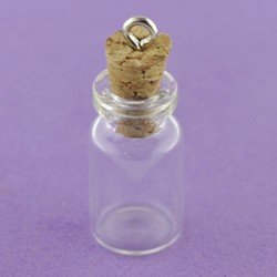 28mm Mini Glass Bottle Charm
