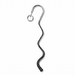 Metal Squiggle Bookmark with loop for accessorizing