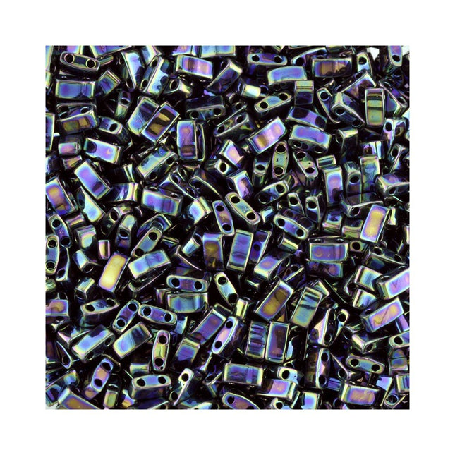 TLH455 Blue Iris Miyuki Half Tila Beads