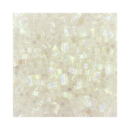 TLH250 Crystal AB Miyuki Half Tila Beads
