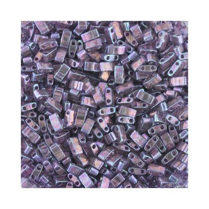 TLH316 Iridescent Amethyst Miyuki Half Tila Beads