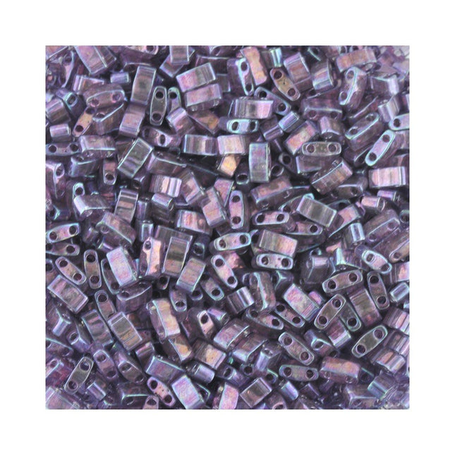 TLH316 Iridescent Amethyst Miyuki Half Tila Beads