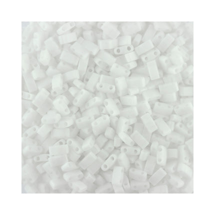 Miyuki Half Tila beads Opaque White