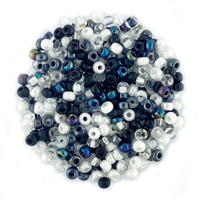 Size 6 Miyuki Monochrome Mixed Seed Beads