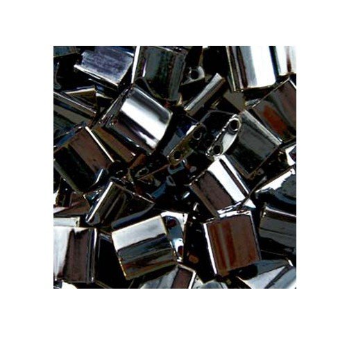 TL464 Haematite Miyuki Tila Beads