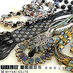 TL455 Blue Iris Miyuki Tila Beads