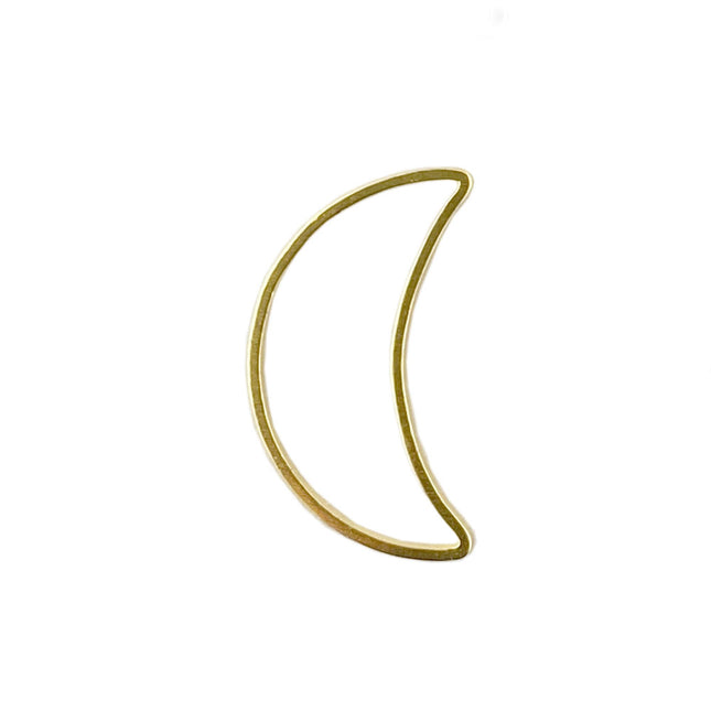 Crescent Moon link in gold plated finish