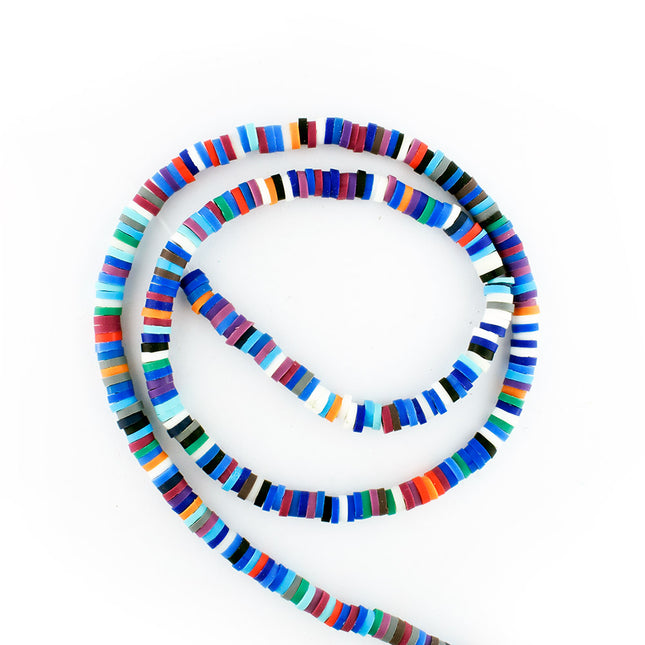 4mm Opaque Mix Polymer Clay Spacer Beads