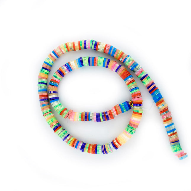 4mm Bright Mix Polymer Clay Spacer Beads