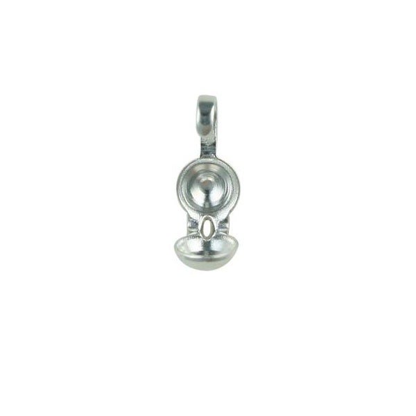 Necklace Ends (Calottes) Silver Plated