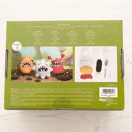 simply make monsters needle felting kit contents