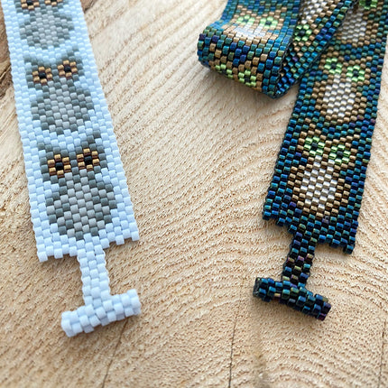 Great Grey Owl Bracelet Peyote Stitch Beading Kit