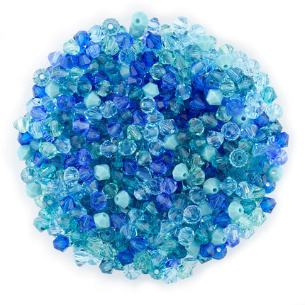 4mm Ocean Mix Preciosa Crystal Bicone Beads