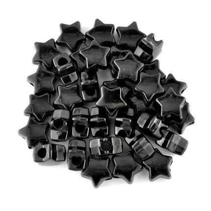 Opaque Star Bead Black