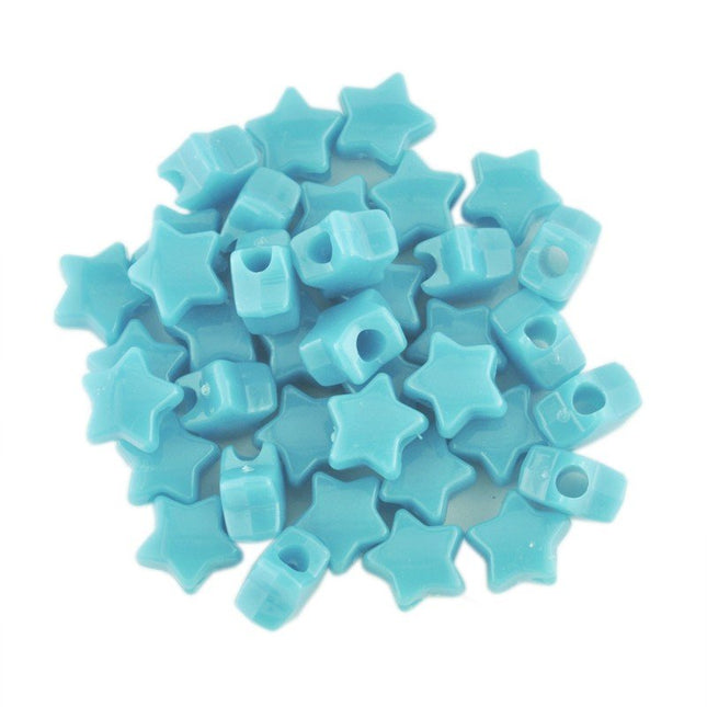 Opaque Star Bead Turquoise