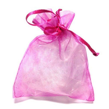 Fuchsia Organza Drawstring Chiffon Gift Bag