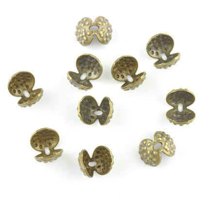 Nostalgia Beads Oyster Necklace Ends Antique Gold*