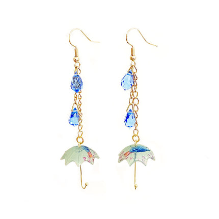 Parrot and Sapphire rainy day earrings