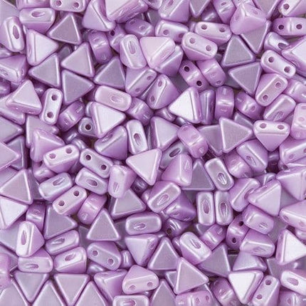 Pastel Lilac Kheop Par Puca two hole triangle beads
