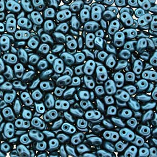 Pastel Petrol Superduo 2 hole beadsbeads