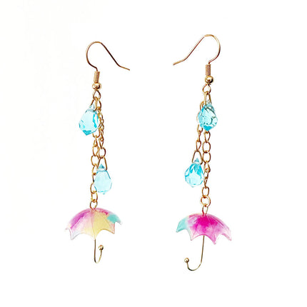 Pink and Aqua Boho rainy day earrings - material pack