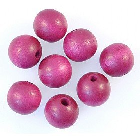 10mm Pink Round Wooden Beads