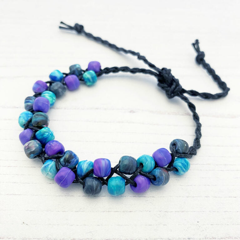100% recycled plastic beads - fun & quick jewellery examples