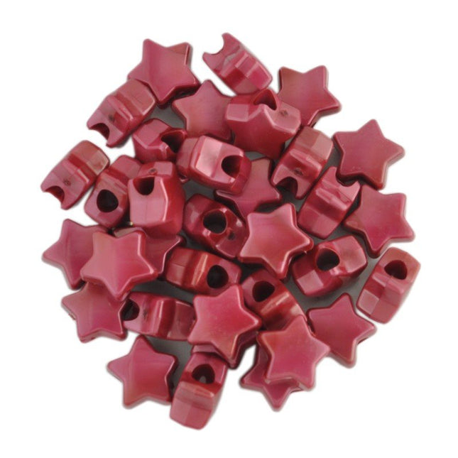 Pearl Star Bead Red