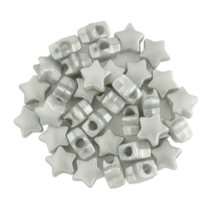 Pearl Star Bead Silver Grey