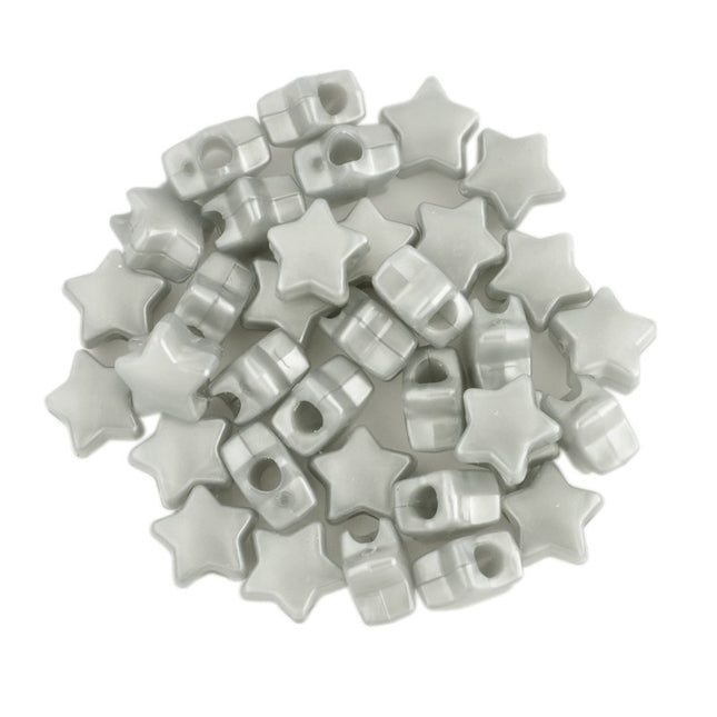 Pearl Star Bead Silver Grey