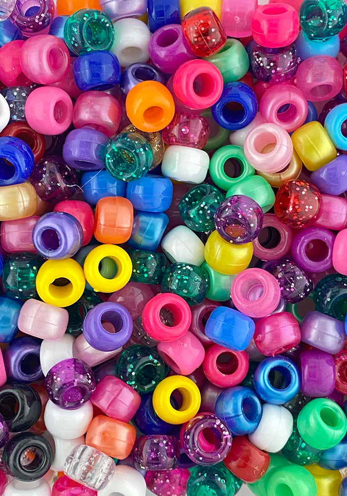 Plastic Bead Pony Mix