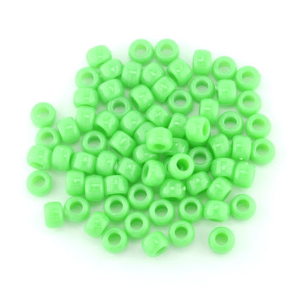 Opaque Plastic Pony Bead Neon Green