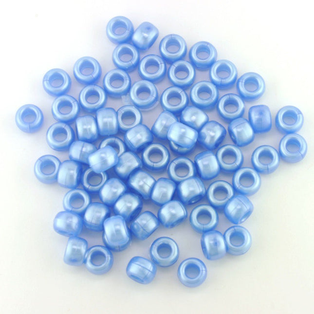 Pearl Plastic Pony Bead Dark Blue