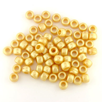 Pearl Plastic Pony Bead Gold