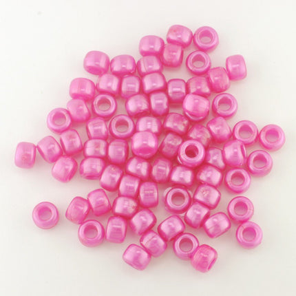 Pearl Plastic Pony Bead Pink