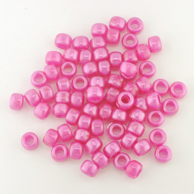 Pearl Plastic Pony Bead Pink