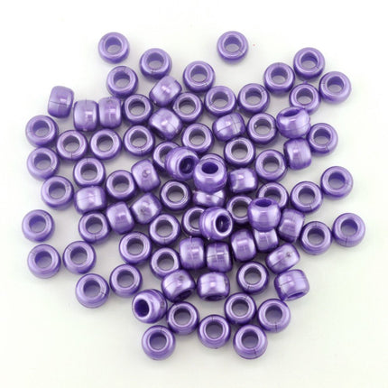 Pearl Plastic Pony Bead Purple