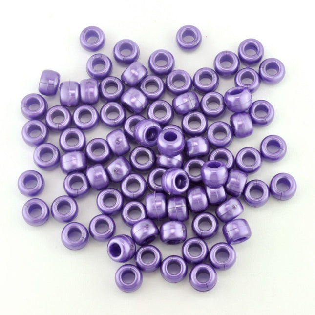 Pearl Plastic Pony Bead Purple