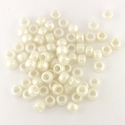 Pearl Plastic Pony Bead Ivory