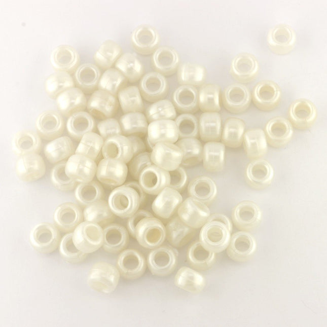 Pearl Plastic Pony Bead Ivory