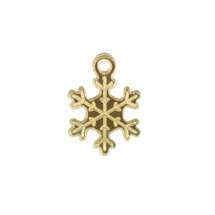 Small Gold Acrylic Snowflake Charm