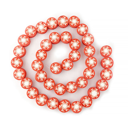 Polymer Clay Snowflake Beads