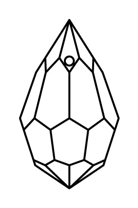 Preciosa Crystal Drop Pendant 6 x 10mm