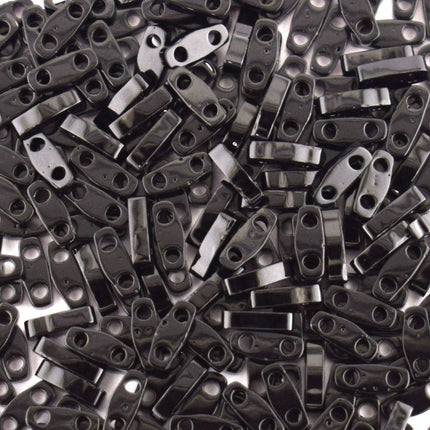 QTL401 Opaque Black Miyuki Quarter Tila Beads