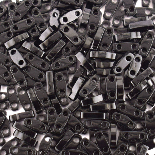 QTL401 Opaque Black Miyuki Quarter Tila Beads