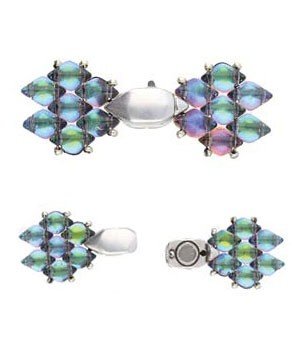 Cymbal Ralaki Gemduo Magnetic Clasp Antique Silver