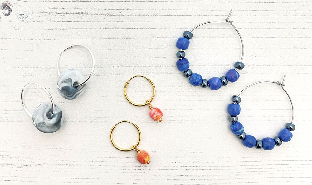100% recycled plastic beads - fun & quick jewellery examples