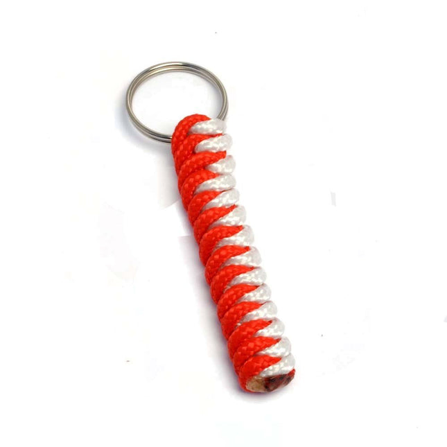 Red and White Keyring Paracord Snake Knot Kit