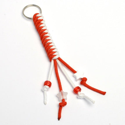 Red and White Keyring Paracord Snake Knot Kit