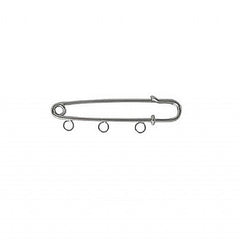 Kilt Pin with Loops Rhodium Plated